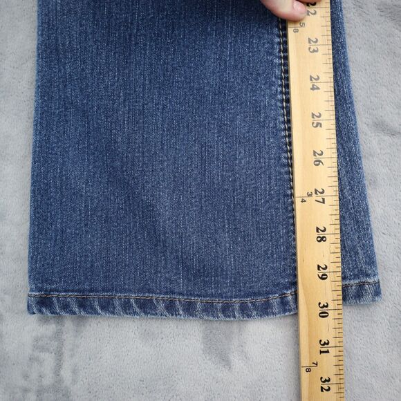 Iei Pants Womens 3 Blue Sophia Hipster Flare Mid Rise Medium Wash Denim Jeans - Picture 5 of 16